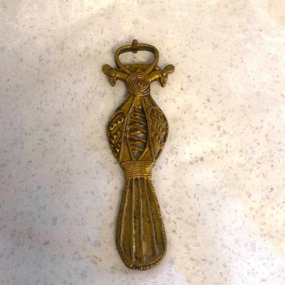 Vintage brass bottle opener. 6” long. Never used.